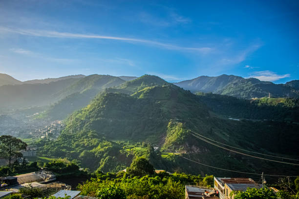istock sunrise with forest mountains and blue sky 1326516477
