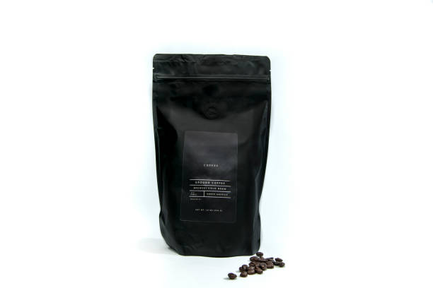 istock Bag of coffee isolated on the white background 1326523444