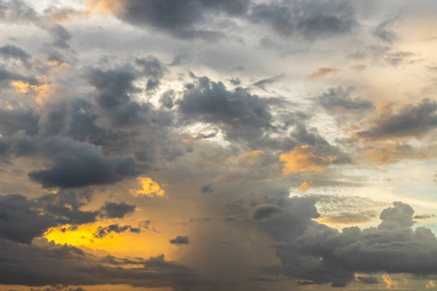 istock Beautiful sunset sky above clouds with dramatic light, Beautiful blazing sunset landscape, Copy space. 1326530742
