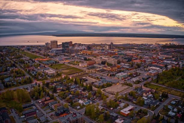 istock Aerial View of Anchorage, Alaska during Spring 1326540993