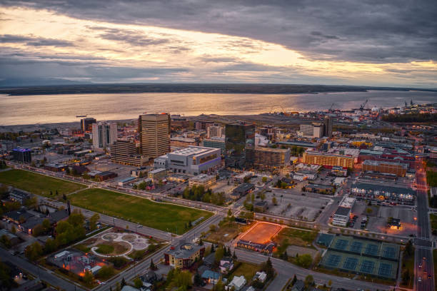istock Aerial View of Anchorage, Alaska during Spring 1326540995