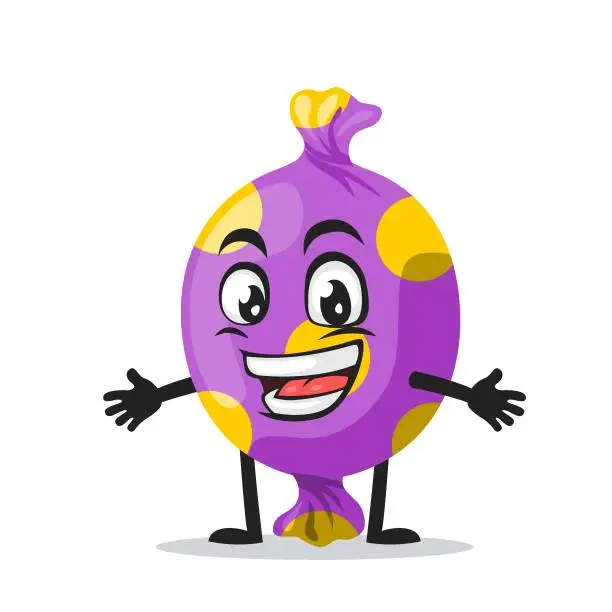 Vector illustration of vector illustration of candy mascot or character