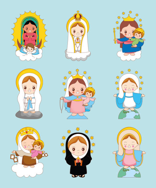 Cartoon Of The Mother Mary With Child Jesus Illustrations, Royalty-Free Vector Graphics & Clip Art - iStock Cartoon Of The Mother Mary With Child Jesus Illustrations, Royalty-Free Vector Graphics & Clip Art - iStock