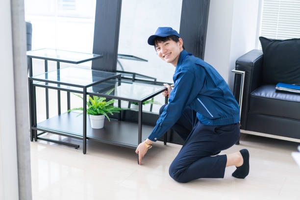 Moving company in beautiful room