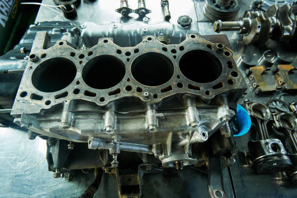 istock the part of a car engine that is placed on a table 1326555369