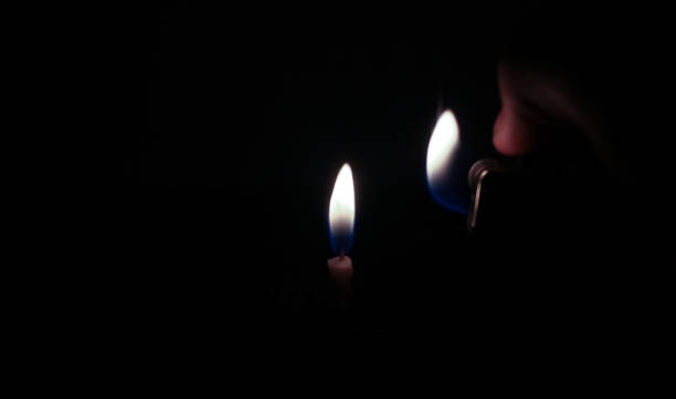istock Candles are lit in the dark 1326556948