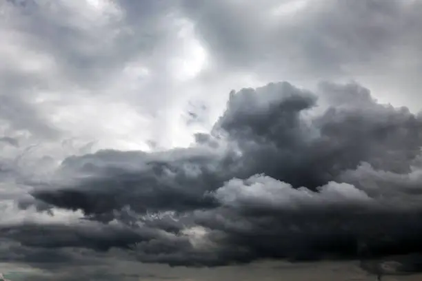 Dark and Dramatic Storm Clouds Area Background