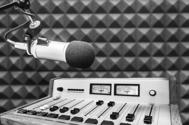 istock Professional microphone and sound mixer 1326561816