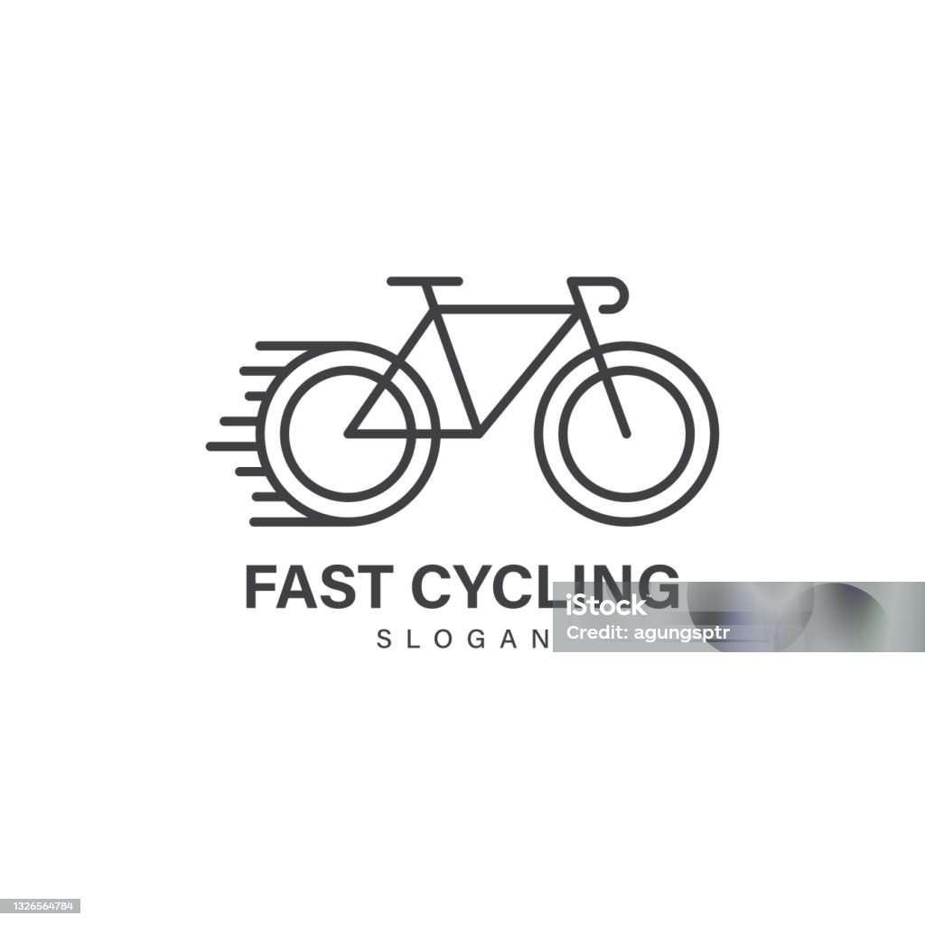 Fast Cycling Logo Design Vector Stok Vektör Sanatı & Yarış Bisikleti ...