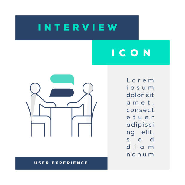 Interview Icon Interview Icon interview event clipart stock illustrations