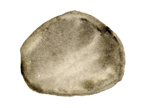 istock Brown watercolor stain with gradient. Watercolor cloud 1326564960