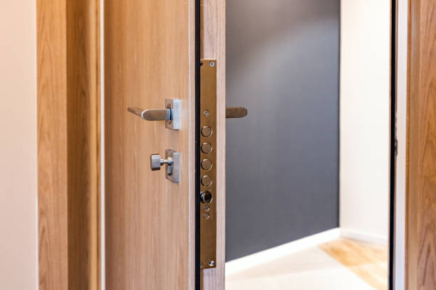 istock Close up of an open door. 1326565648