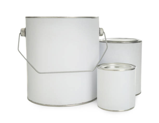 istock Closed blank cans of paint isolated on white 1326570567