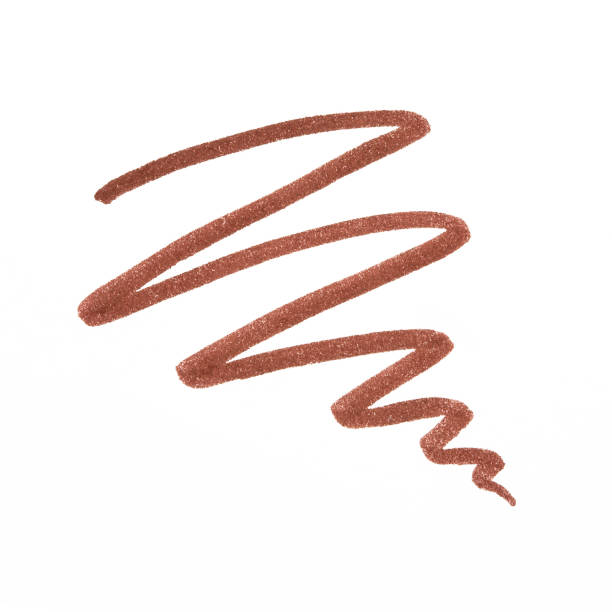 istock Brown line of blue eyeliner pencil on white 1326574488