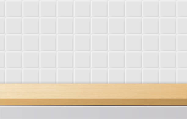 istock Empty minimal wooden top table, wood podium in white background. for product presentation, mock up, show cosmetic product display, Podium, stage pedestal or platform. 3d vector 1326575698
