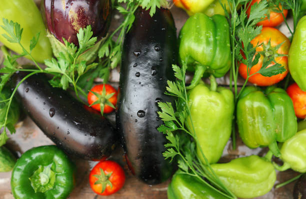 istock Vegetables on wooden table 1326584388