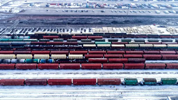 Freight train in Xinjinang, China