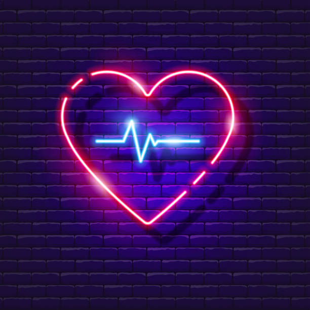 istock Heart with pulse neon sign. Medicine lesson glowing icon. Health lesson symbol. Vector illustration for design. Medicine concept. 1326607294