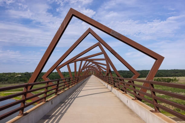 High Trestle Bike Trail Bridge stock photo