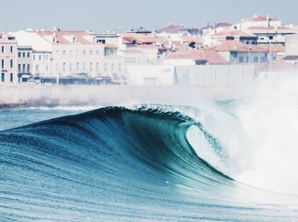 the world famous surf spot supertubos, wsl event