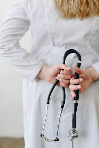istock A female doctor in a white coat with a stethoscope 1326612167