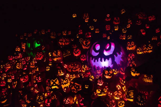 istock Halloween, pumpkin light in the dark 1326612585