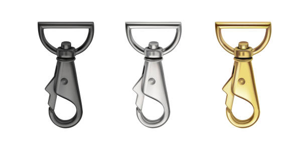 istock A set  of carabiners for a bag strap. 3d vector illustration 1326613296