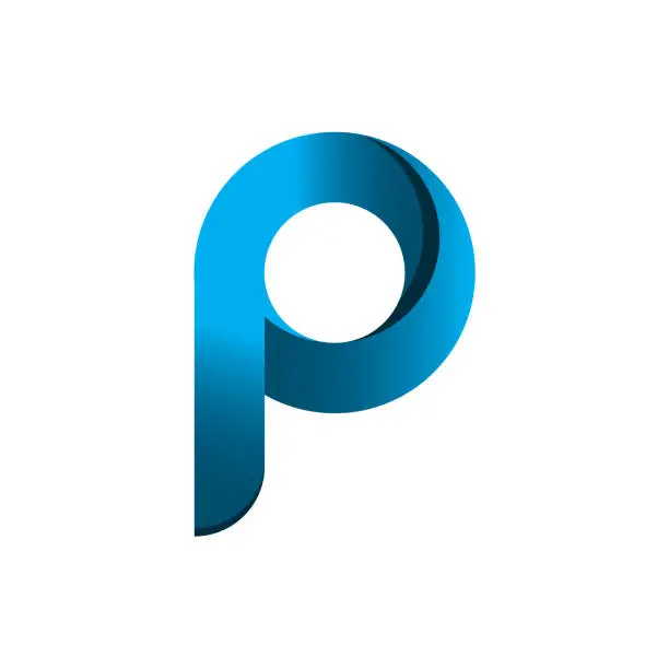 Vector illustration of Letter P Design Logo