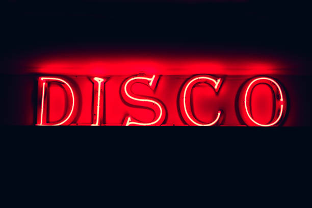 istock Illuminated red signboard of Disco 1326615047