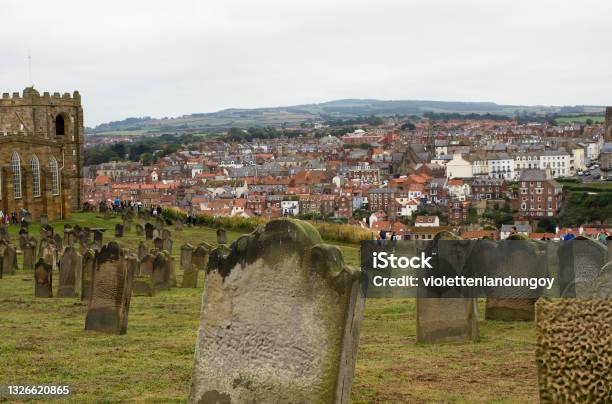Old Tombstones In Whitby Stock Photo - Download Image Now - England, Famous Place, Landscape - Scenery