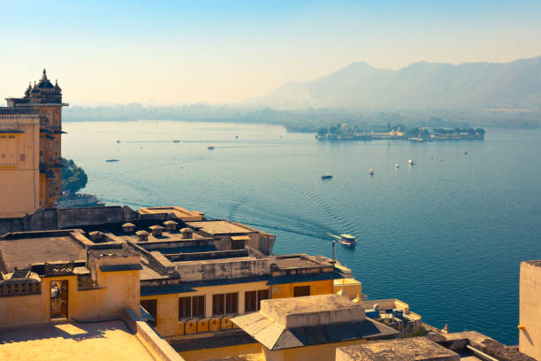 View of Lake Pichola. Udaipur, Rajasthan, India View of Lake Pichola. Udaipur, Rajasthan, India lake palace stock pictures, royalty-free photos & images