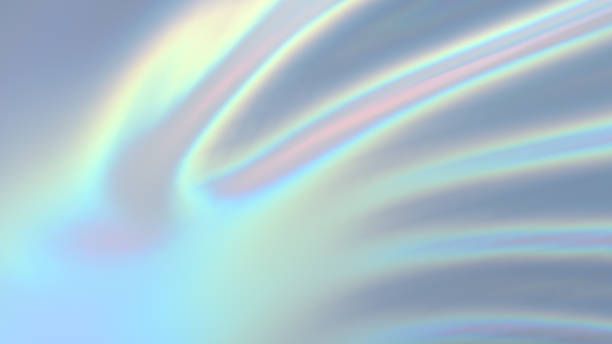 Modern abstract pastel iridescent holographic foil background. 3d render.