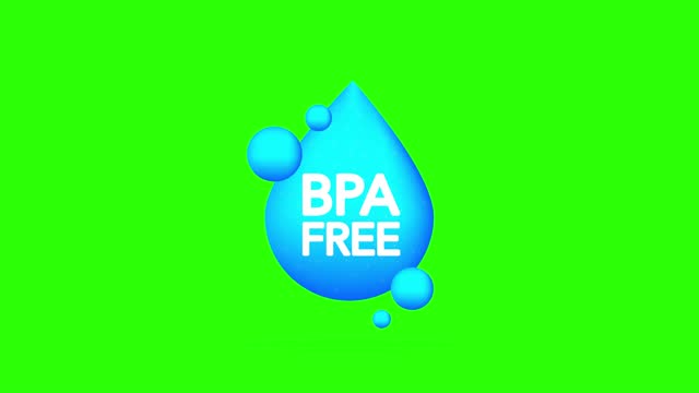 BPA free. Realistic blue a drop. Web design. Motion graphics.