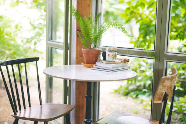 Empty Small Coffee Shop Table