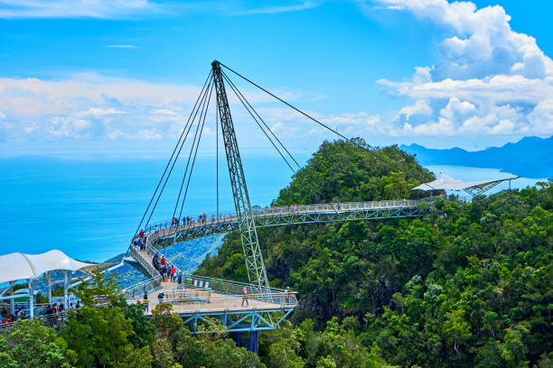 istock Popular tourist attraction. Bridge over the abyss on one pillar 1326644430