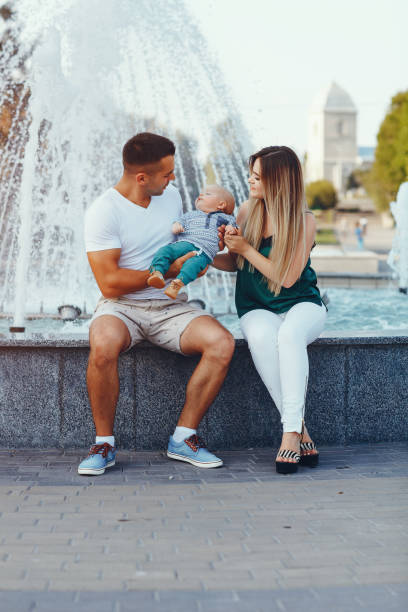 istock Cute family playing in a summer city 1326644590
