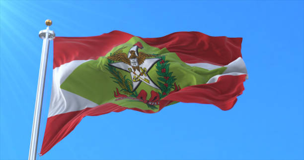 istock Santa Catarina state flag, Brazil 1326652163