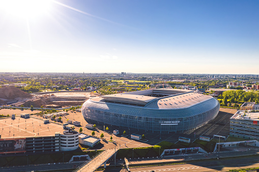 Lille, France - June 2021: Stade Pierre-Mauroy, home stadium for Lille OSC