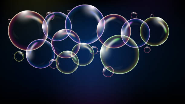 istock abstract background of futuristic technology colorful glowing bubble 1326655858
