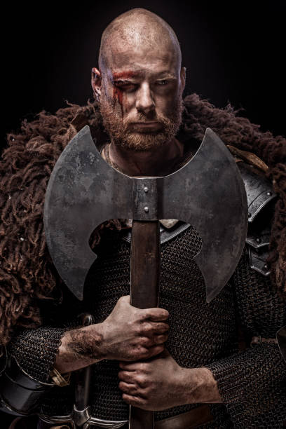 istock Bloody Viking warrior in studio shot 1326656152