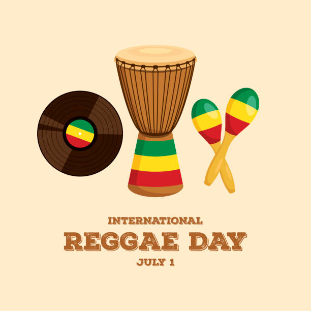ilustraciones, imágenes clip art, dibujos animados e iconos de stock de vector del día internacional del reggae - indigenous culture audio