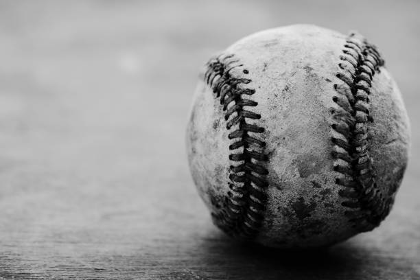 istock Old texture of used baseball 1326666562