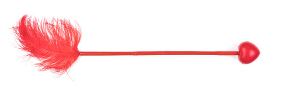 istock red arrow cupid with heart isolated on white background 1326666923