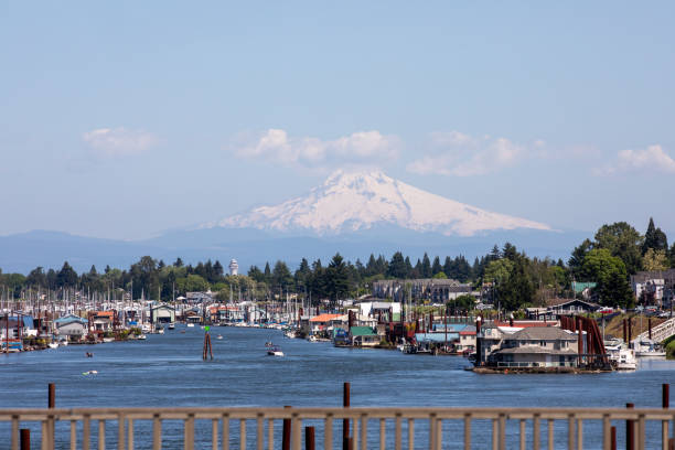 istock Mount Hood and Columbia River on a sunny blue sky day. 1326668838