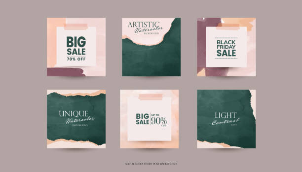 minimal abstract Instagram social media story post banner template. ripped torn paper texture background in green nude color. luxury elegant mock up for beauty, wedding, summer, autumn, fall, fashion ripped torn paper texture background in green nude color. luxury elegant mock up for beauty, wedding, summer, autumn, fall, fashion, vector illustration fashion and beauty background stock illustrations
