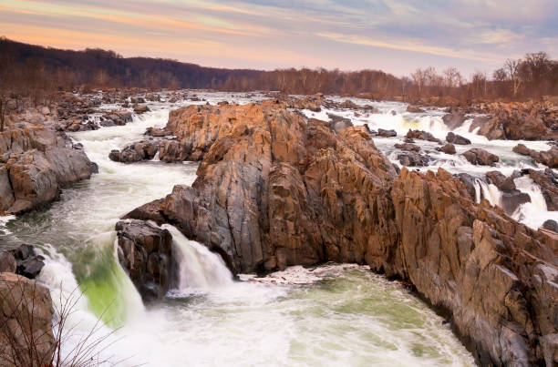 istock Whitewater rapids on the Potomac River at Great Falls Park, VA 1326685613