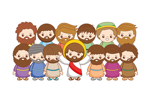 Jesus With His Disciples Stock Illustration - Download Image Now ...