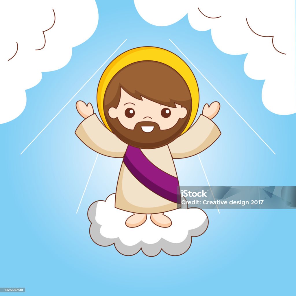 The Ascension Of Jesus To Heaven Stock Illustration - Download ...