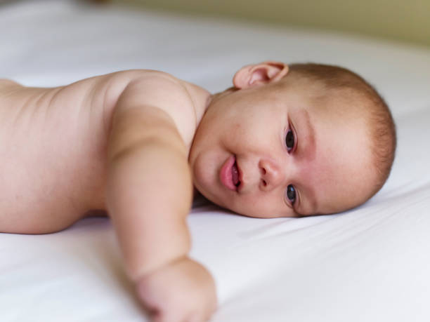 istock Portrait newborn baby happy 1326696042