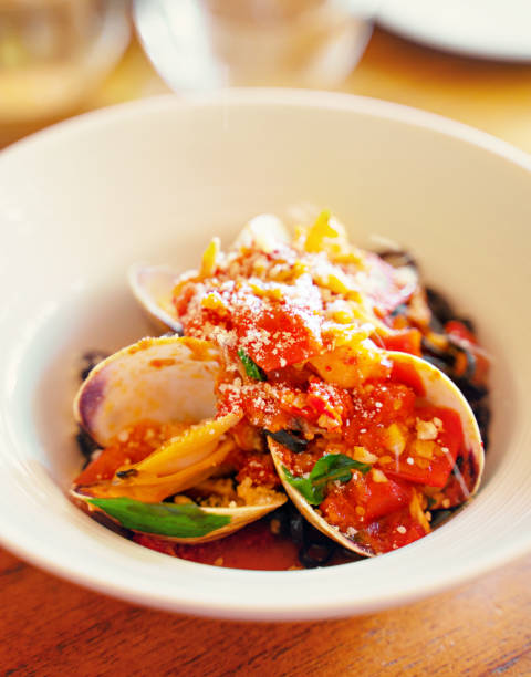 Spaghetti with seafood